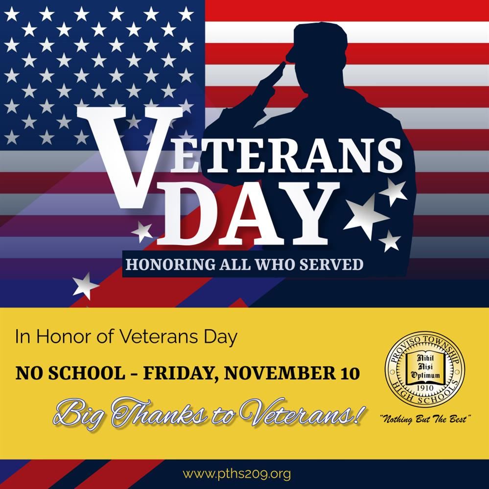  No School in Honor of Veterans Day